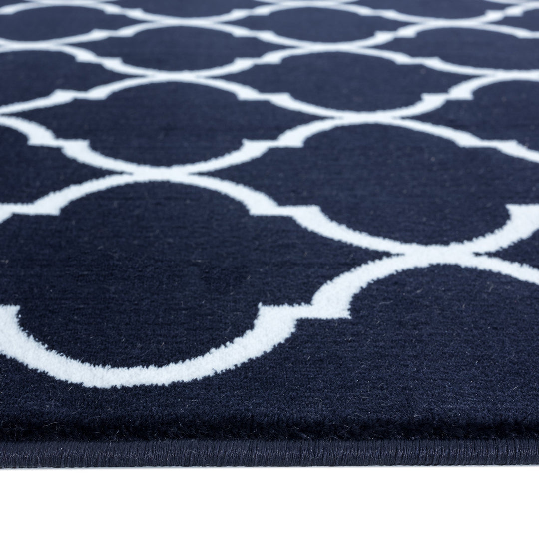 Sussexhome Beatrice Perfect Soft Area Rugs | Trellisville - Navy/White