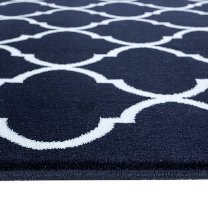Sussexhome Beatrice Perfect Soft Area Rugs | Trellisville - Navy/White