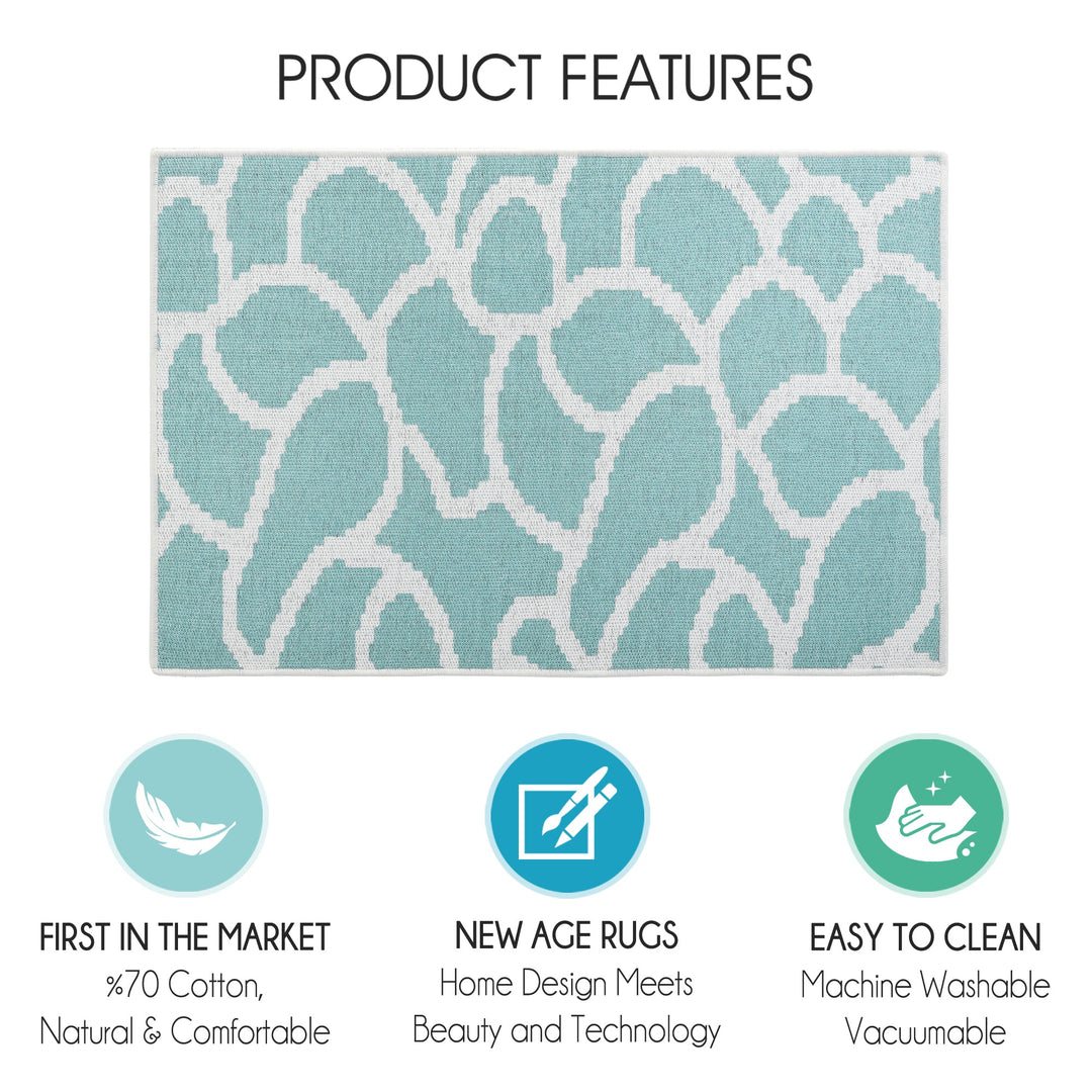 Sussexhome Stone Collection 2 x 3 Foot Heavy Duty Low Pile  Landing Rug Runner