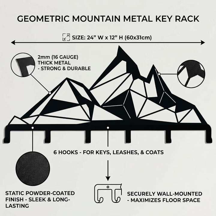 Porte-Manteaux en Métal Mountain, Cintre Mural