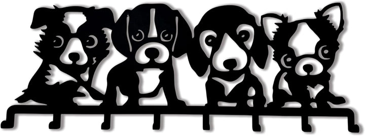 Dogs Metal Coat Rack, Wall Mount Hanger