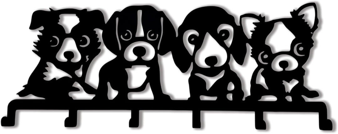 Dogs Metal Coat Rack, Wall Mount Hanger