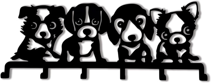 Dogs Metal Coat Rack, Wall Mount Hanger