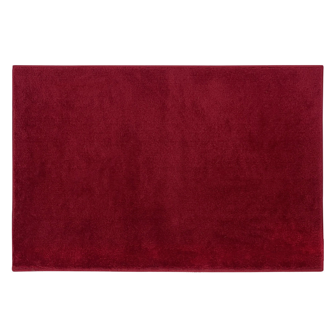 Sussex Home, Landing Rug, Slip Resistant Indoor Carpets Includes Adhesive Tape  2' x 3'-Solid Collection |Red