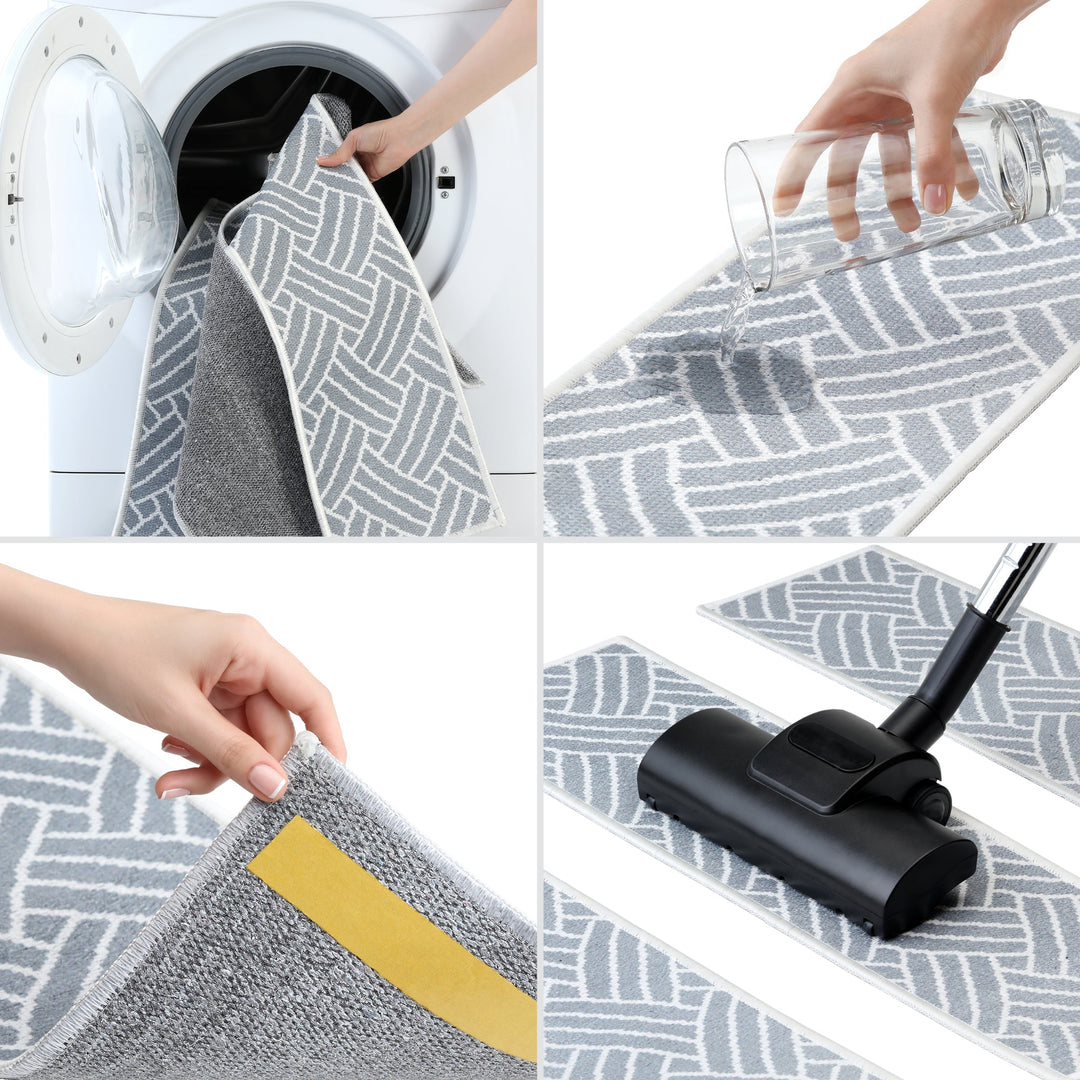 New Age Tetra One Color Design 9" X 28" Stair Treads