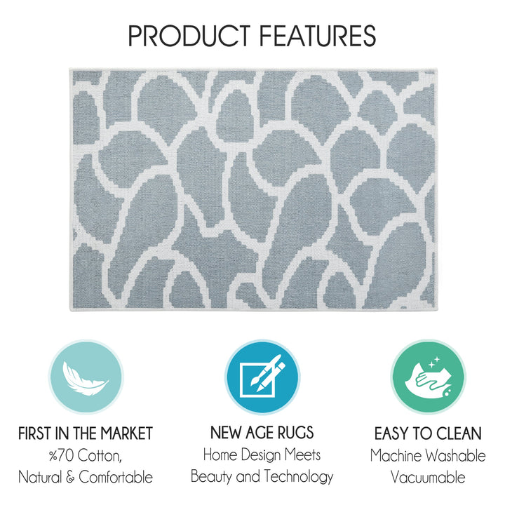 Sussexhome Stone Collection 2 x 3 Foot Heavy Duty Low Pile  Landing Rug Runner