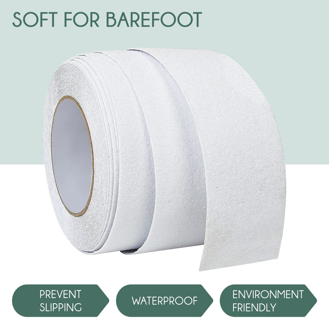 Non-Slip Grip Tape - Waterproof Non-Skid Adhesive Tape For Stairs - 1"X35' Roll, Clear