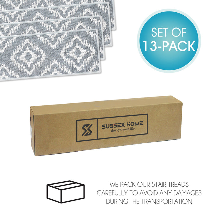 New Age Tetra One Color Design 9" X 28" Stair Treads