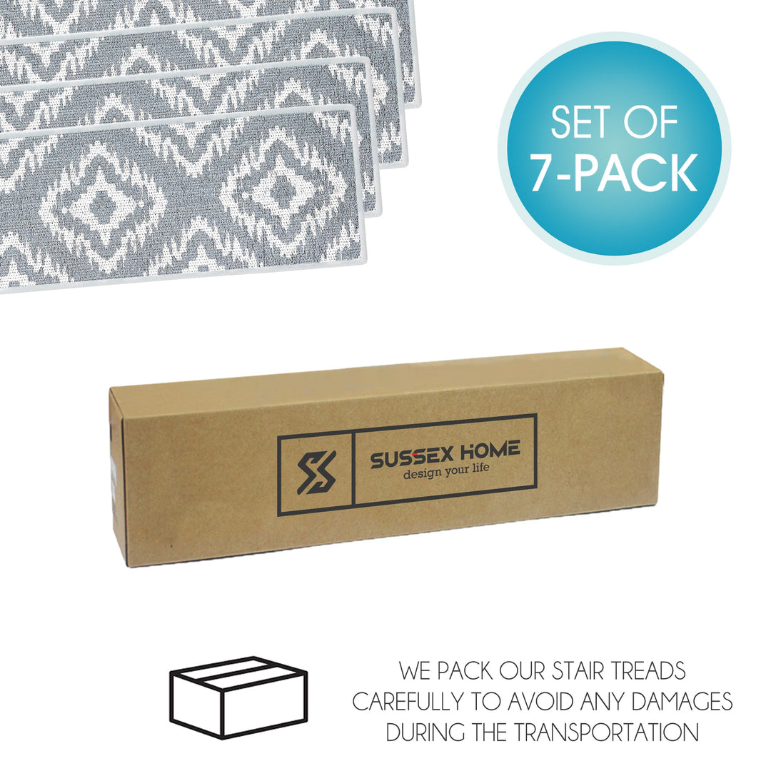 New Age Tetra One Color Design 9" X 28" Stair Treads