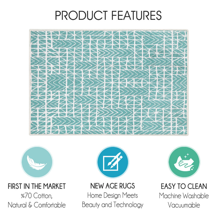 Sussexhome Hudson Collection 2 x 3 Foot Heavy Duty Low Pile  Landing Rug Runner