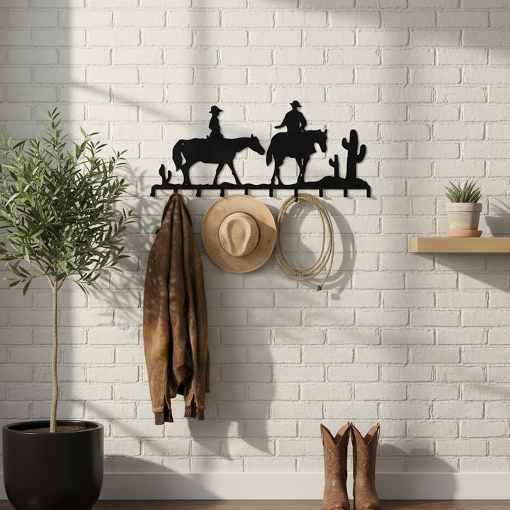 Porte-Manteau Métallique Cowboy, Cintre Mural