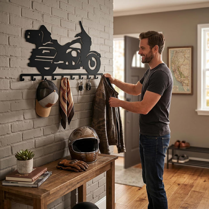 Porte-Manteau en Métal Pour Moto, Cintre Mural