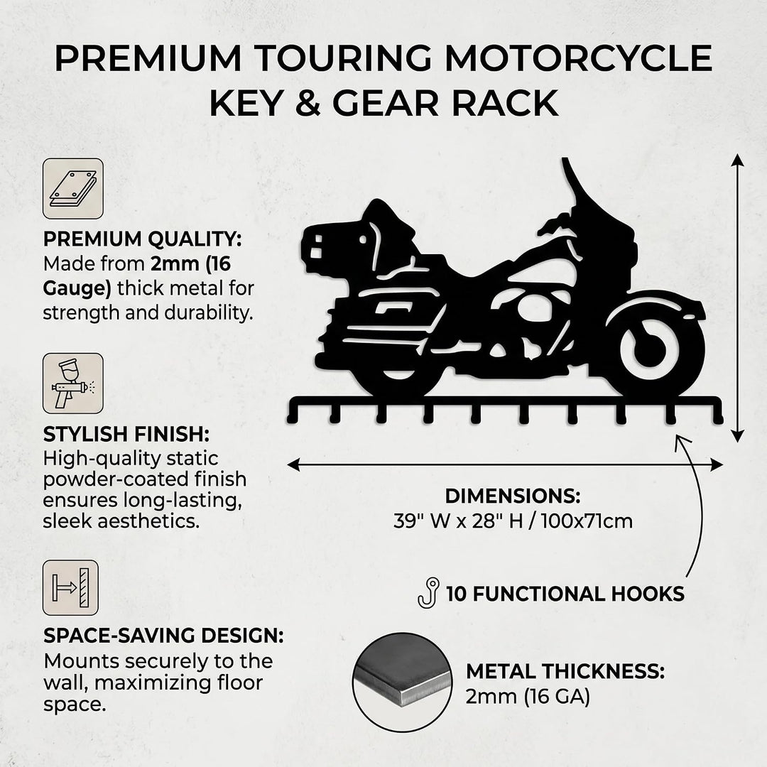 Porte-Manteau en Métal Pour Moto, Cintre Mural