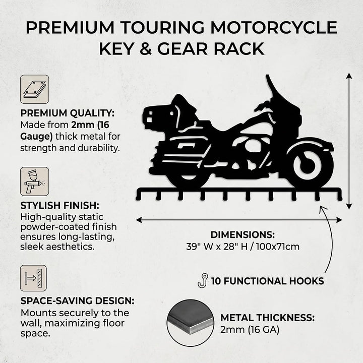 Porte-Manteau en Métal Pour Moto, Cintre Mural