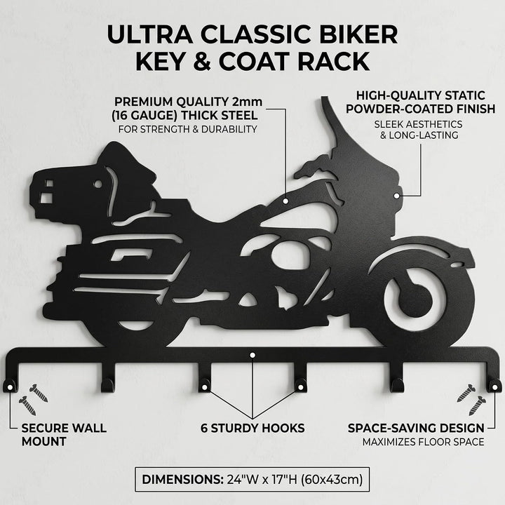 Porte-Manteau en Métal Pour Moto, Cintre Mural
