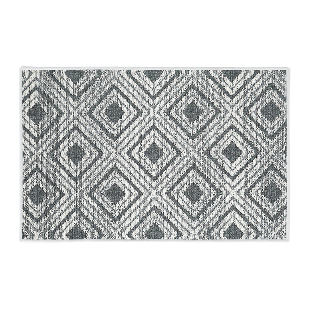 Geometric Design Multipurpose Floor Mat | 20"x31" | Gray2