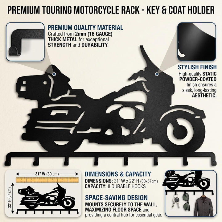 Porte-Manteau en Métal Pour Moto, Cintre Mural