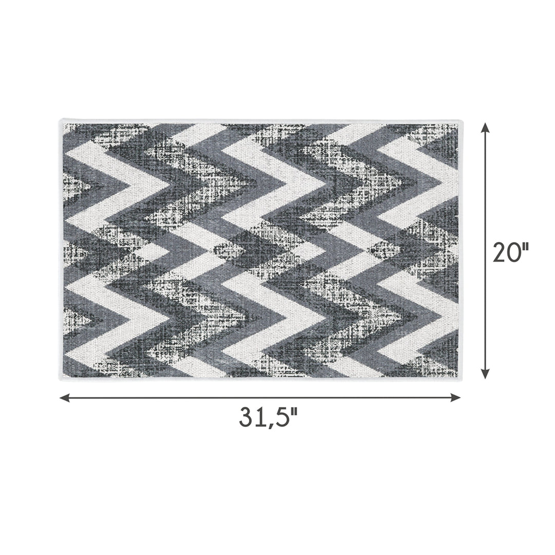 Chevron Design Multipurpose Floor Mat | 20"x31" | Gray