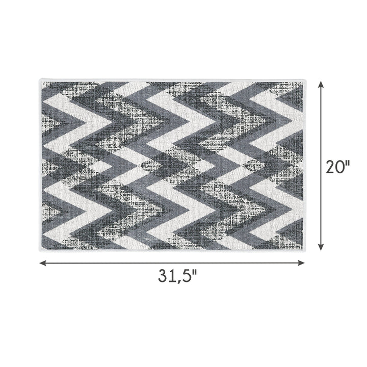 Chevron Design Multipurpose Floor Mat | 20"x31" | Gray