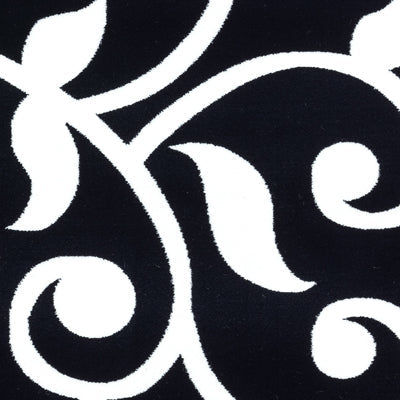 Sussex Home, Landing Rug, Slip Resistant Indoor Carpets Includes Adhesive Tape  2' x 3'-Floral Collection |Navy&White