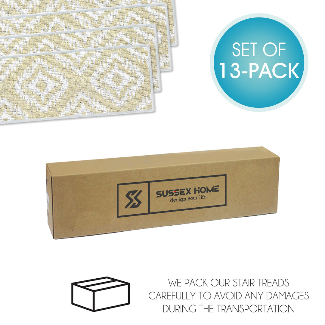 New Age Tetra One Color Design 9" X 28" Stair Treads