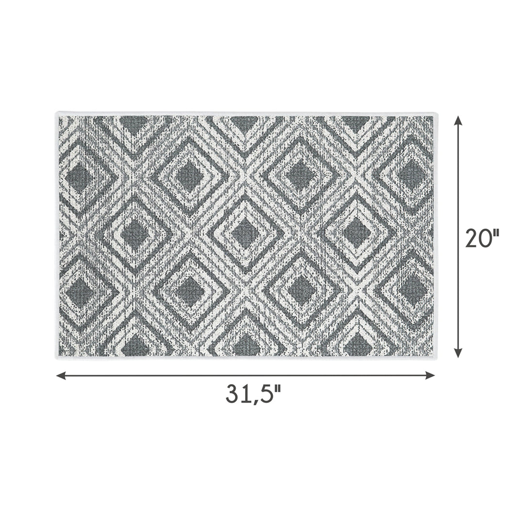 Geometric Design Multipurpose Floor Mat | 20"x31" | Gray2
