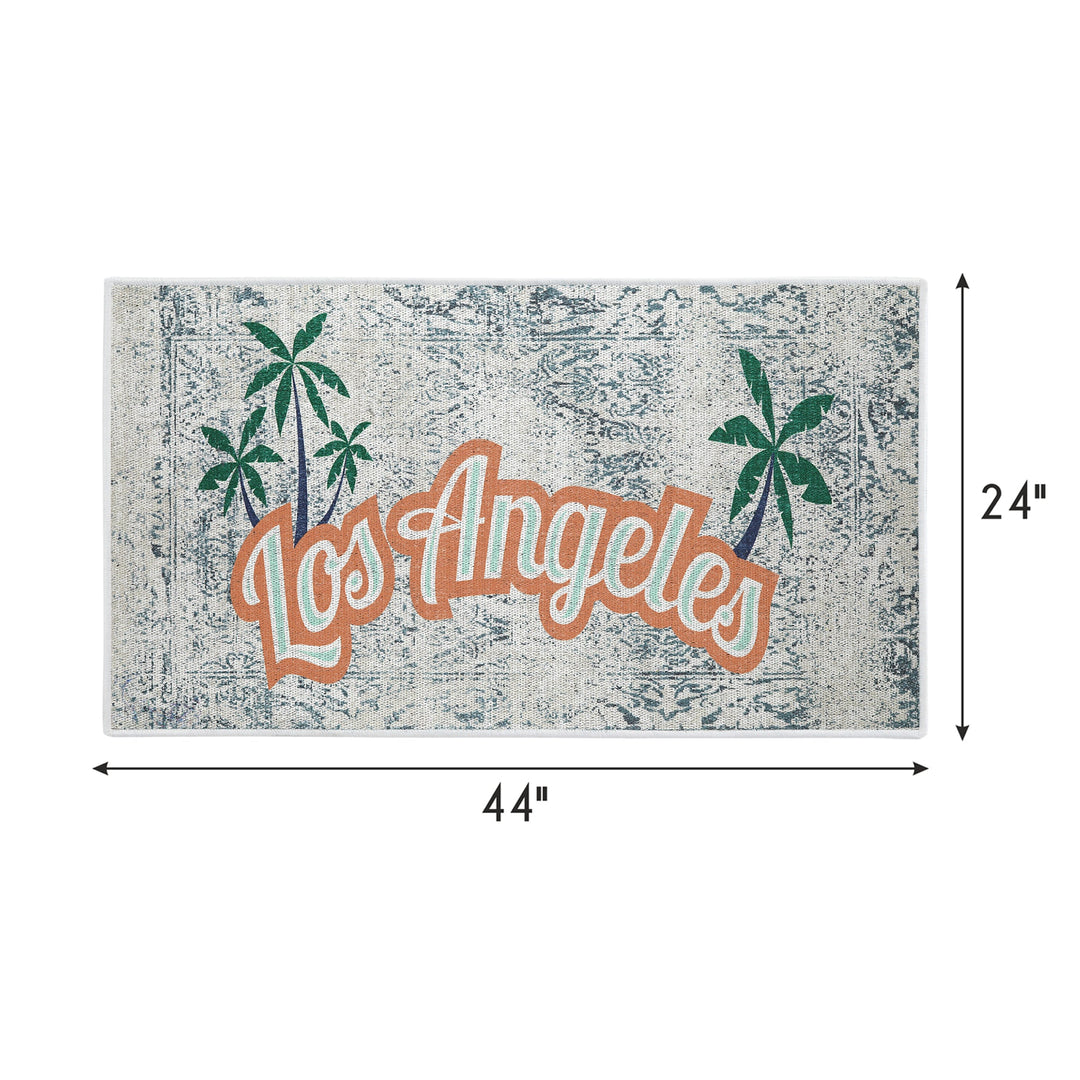 Los Angeles Design Multipurpose Floor Mat | 24"x44" | Multicolor