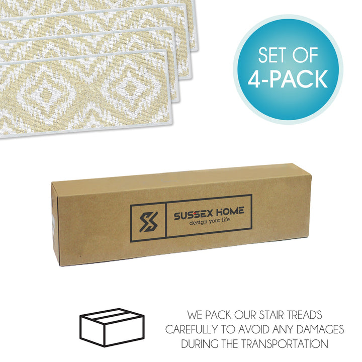 New Age Tetra One Color Design 9" X 28" Stair Treads