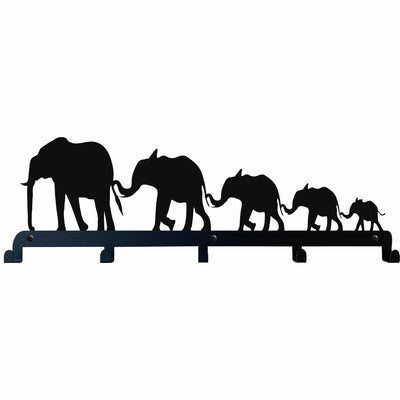 Elefantenfamilie Metall-Garderobe, Wandaufhänger