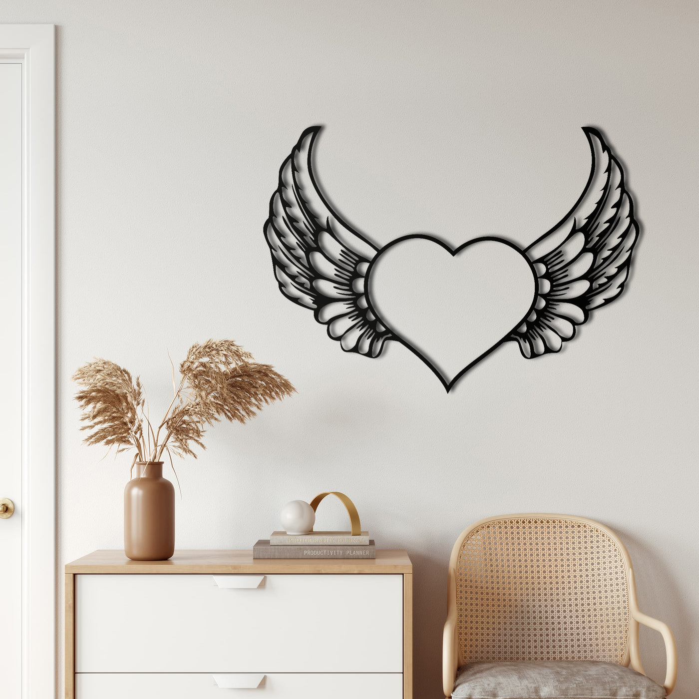 Angel Heart Metal Wall Art