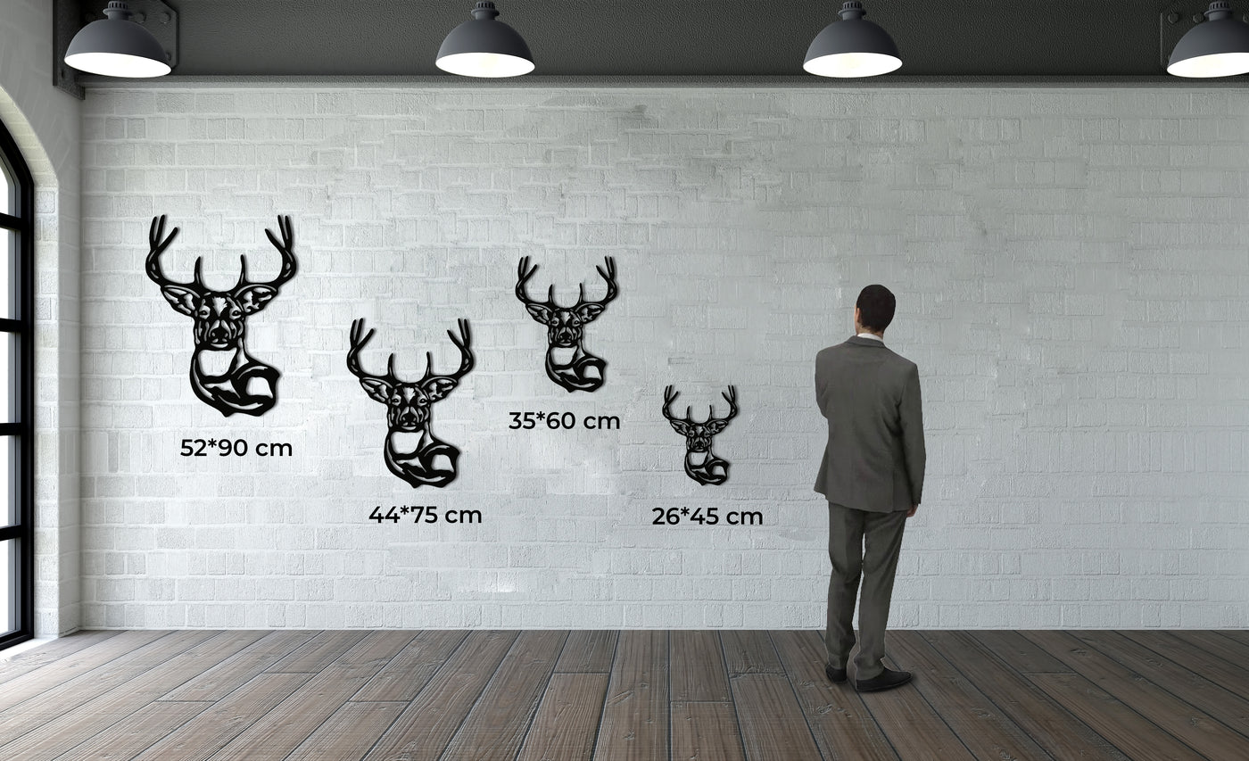 Deer Head Metal Wall Art