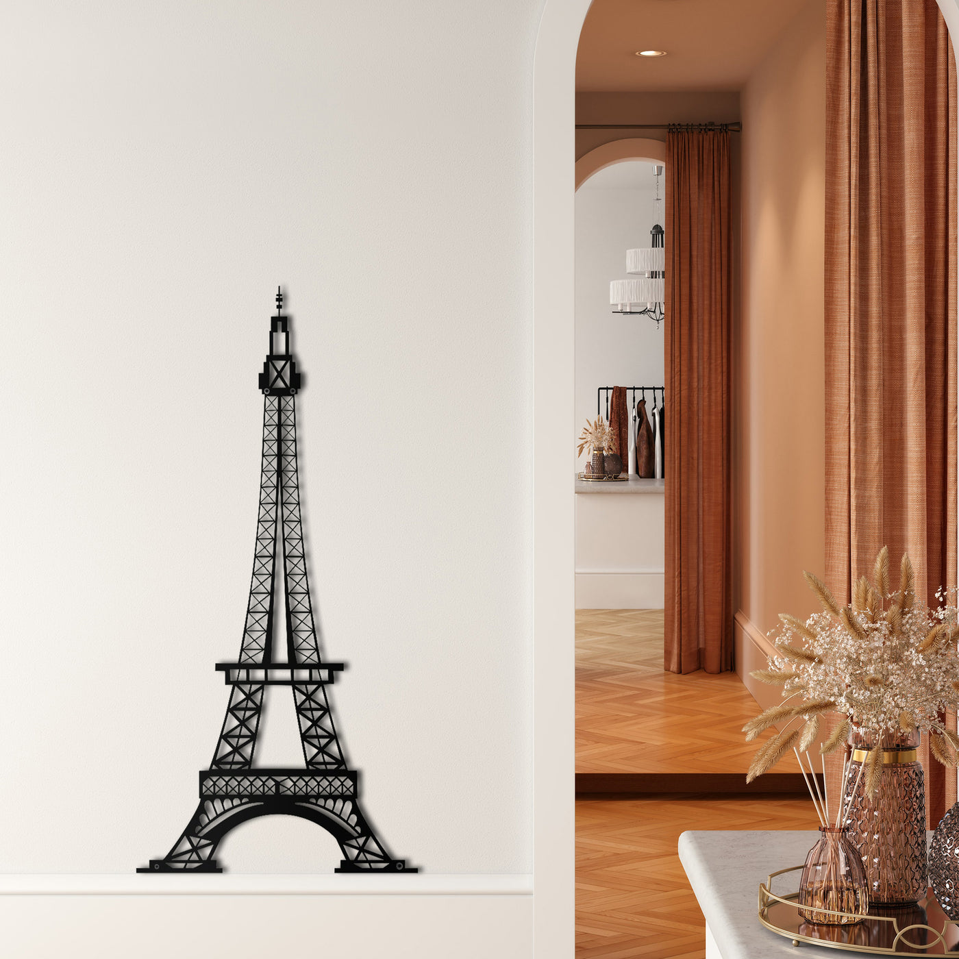 Arte de Pared de Metal de la Torre Eiffel