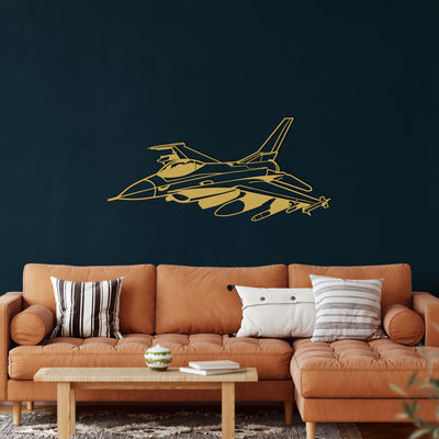 Fighter Jet Metall Wandkunst