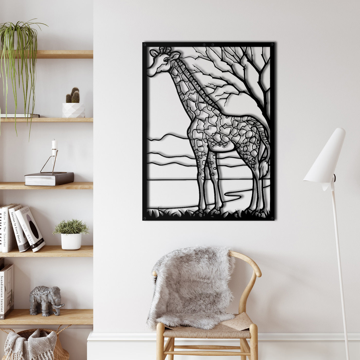 Giraffe Metall Wandkunst