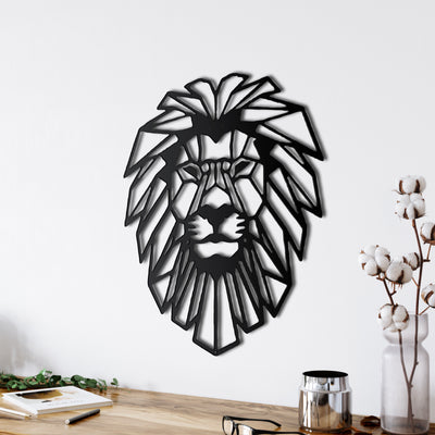 Lion Head Metal Wall Art