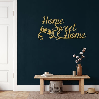 Home Sweet Home Metall Wandkunst