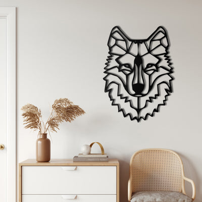 Wolf Head Metal Wall Art