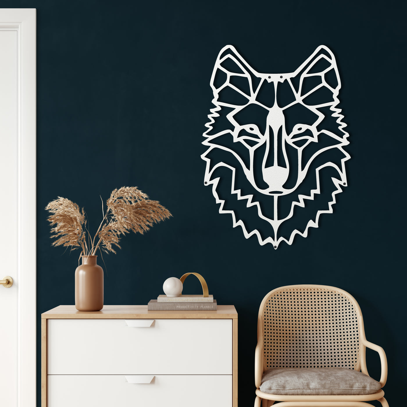 Wolf Head Metal Wall Art