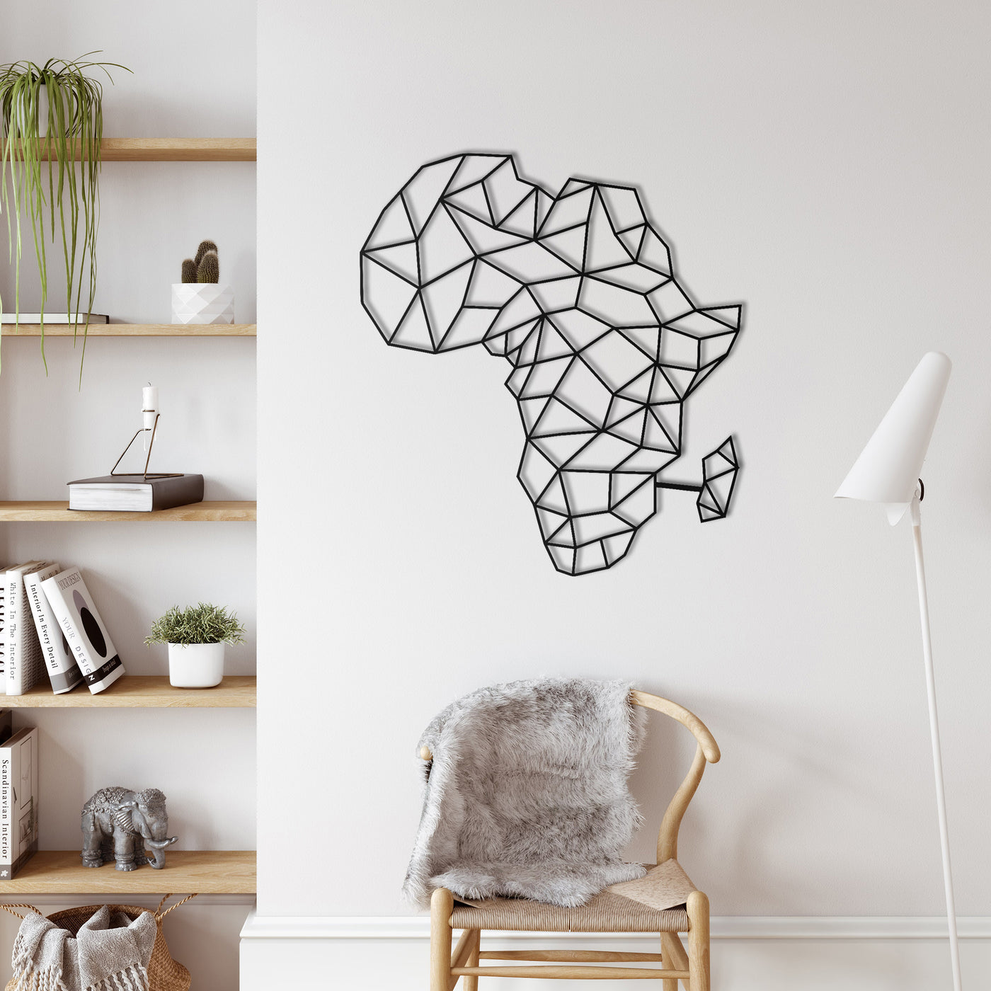 Mapa de África Arte de Pared de Metal
