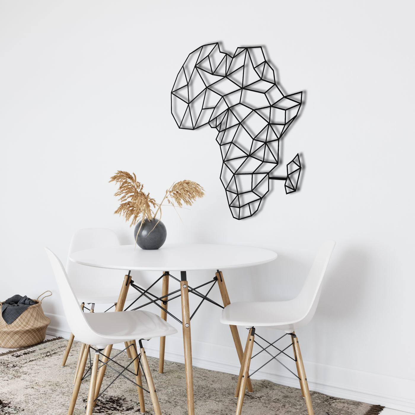 Carte d'Afrique Art Mural en Métal