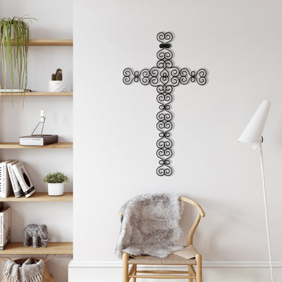 Kreuz Metall Wandkunst