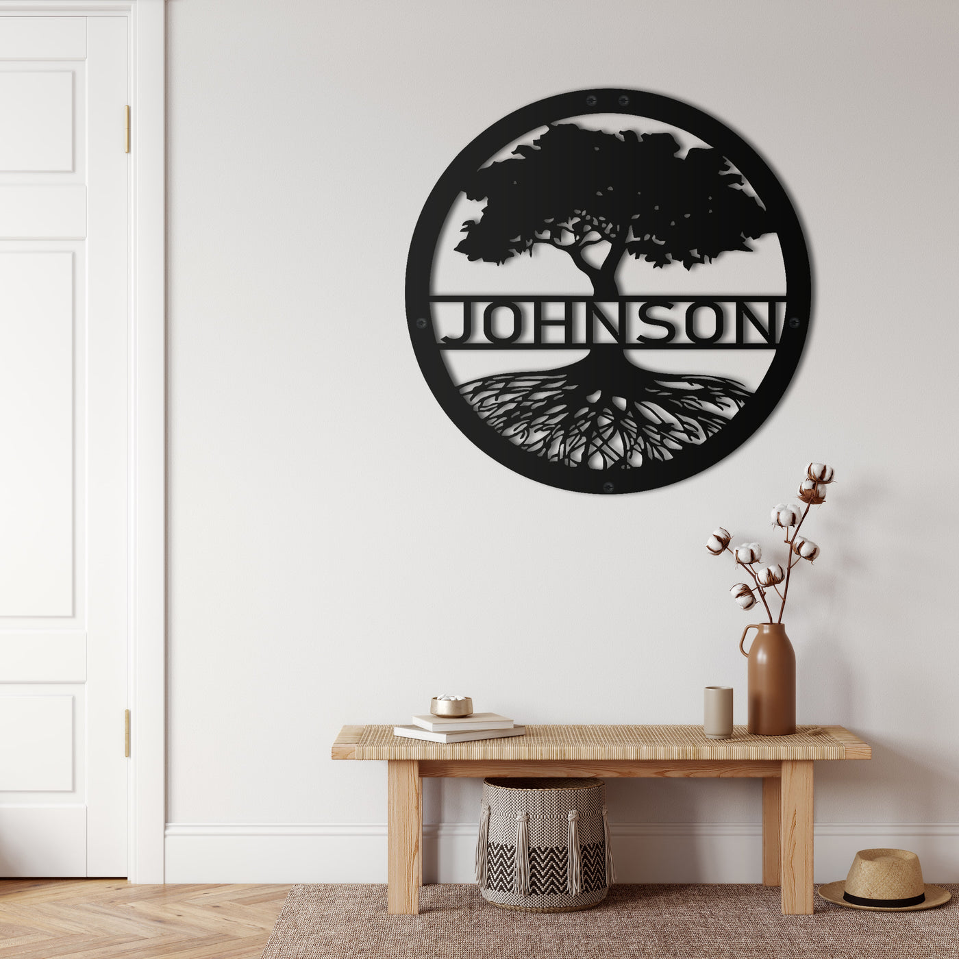 Personalized Family Tree Metal Wall Art
