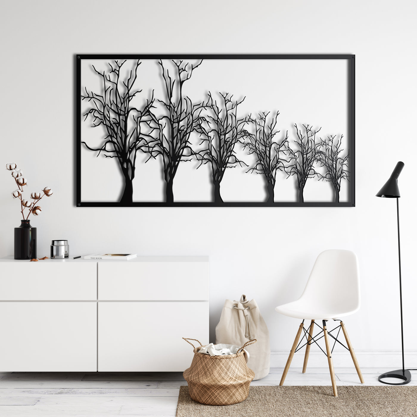 Bäume Metall Wandkunst
