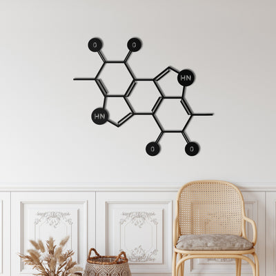 Melanin Molecule Metal Wall Art