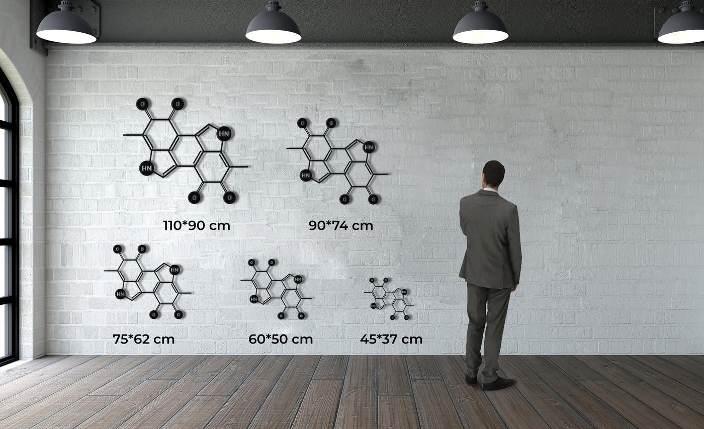 Molécule de Mélanine Art Mural en Métal