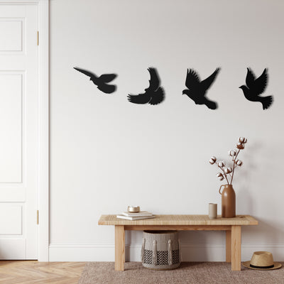 Vögel Metall Wandkunst