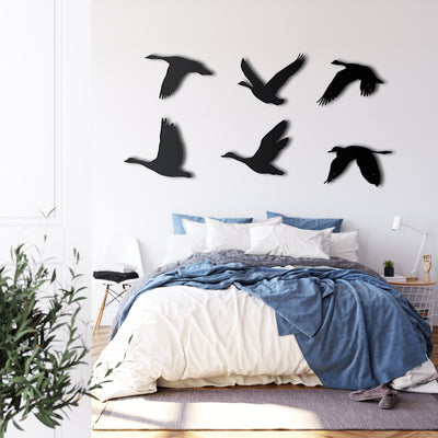 Gänse Vögel Metall Wandkunst