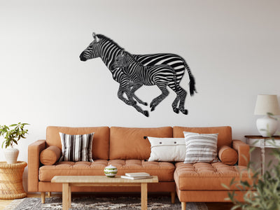 Zebra Metall Wandkunst