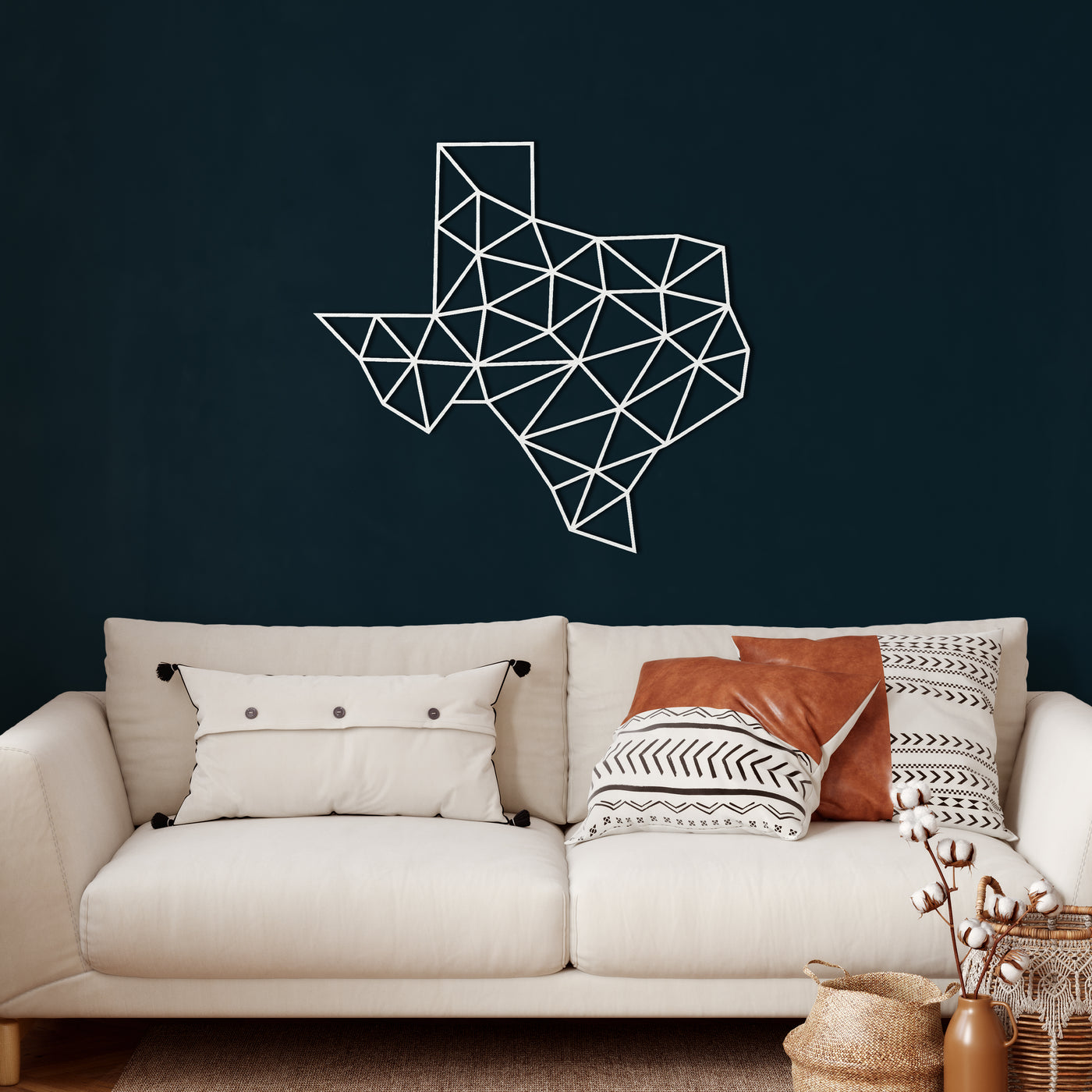 Texas Karte Metall Wandkunst