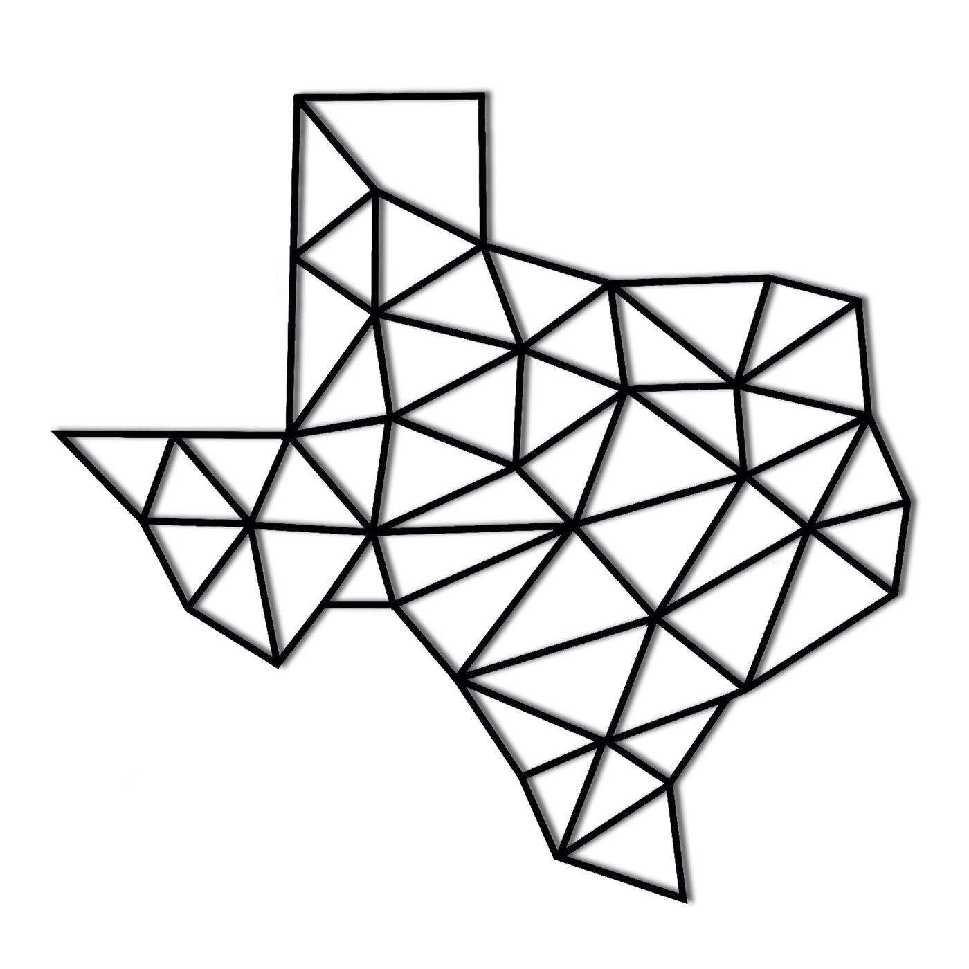Texas Karte Metall Wandkunst